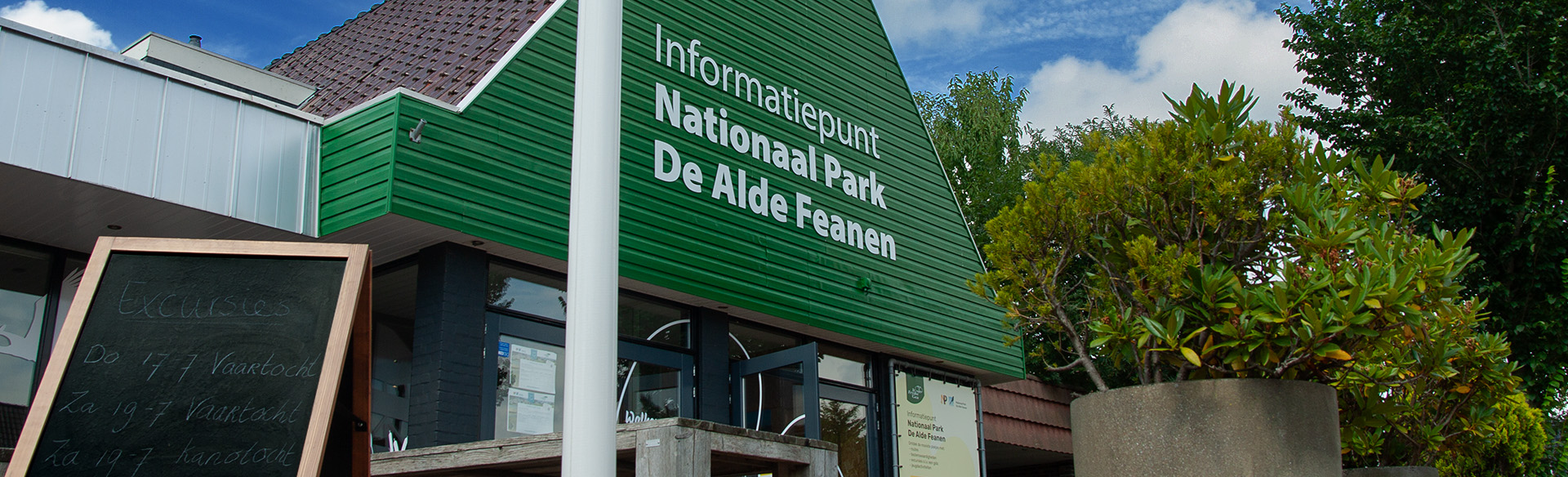 Voorkant informatiepunt It Fryske Gea Earnewoude