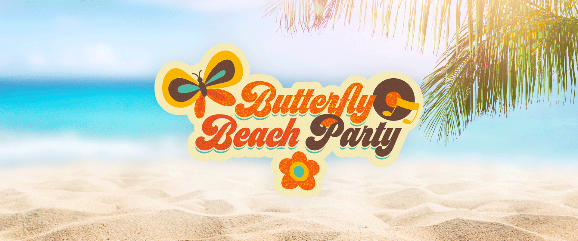Butterfly Beach Party logo animatie